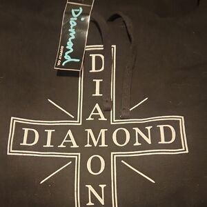 Diamond Supply Co. Black Hoodie with White Cross Logo
